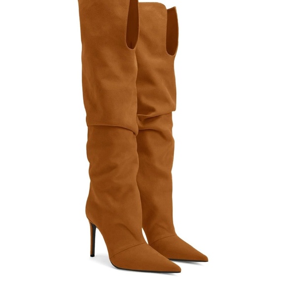 Shoes - Elegant Brown Women's High Heel Boots